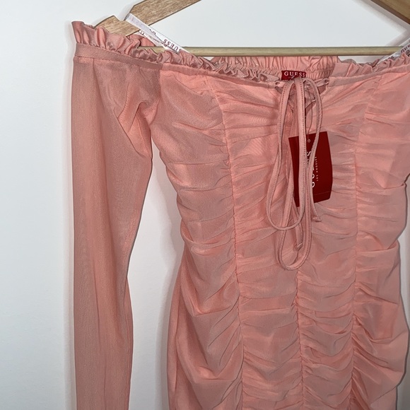 Guess Mesh Off-The-Shoulder Dress - Picture 2 of 2